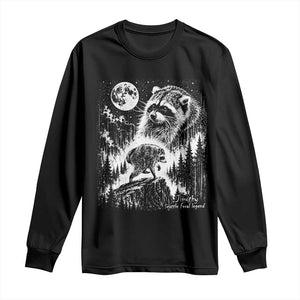 Jimothy Three Raccoon Moon Parody Wildlife Graphic Long Sleeve Shirt Vintage Seattle Feral Legend Trash Panda Meme