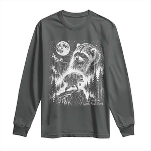 Jimothy Three Raccoon Moon Parody Wildlife Graphic Long Sleeve Shirt Vintage Seattle Feral Legend Trash Panda Meme