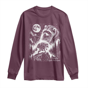Jimothy Three Raccoon Moon Parody Wildlife Graphic Long Sleeve Shirt Vintage Seattle Feral Legend Trash Panda Meme