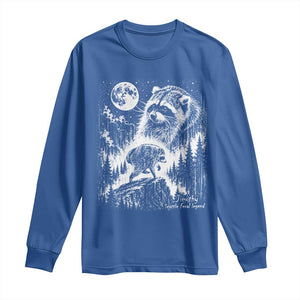 Jimothy Three Raccoon Moon Parody Wildlife Graphic Long Sleeve Shirt Vintage Seattle Feral Legend Trash Panda Meme