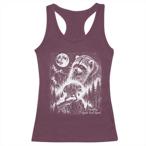 Jimothy Three Raccoon Moon Parody Wildlife Graphic Racerback Tank Top Vintage Seattle Feral Legend Trash Panda Meme