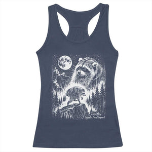 Jimothy Three Raccoon Moon Parody Wildlife Graphic Racerback Tank Top Vintage Seattle Feral Legend Trash Panda Meme