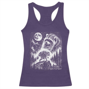 Jimothy Three Raccoon Moon Parody Wildlife Graphic Racerback Tank Top Vintage Seattle Feral Legend Trash Panda Meme