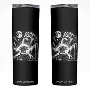 Jimothy Three Raccoon Moon Parody Wildlife Graphic Skinny Tumbler Vintage Seattle Feral Legend Trash Panda Meme