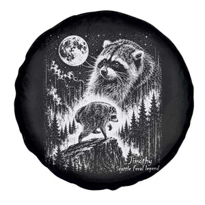Jimothy Three Raccoon Moon Parody Wildlife Graphic Spare Tire Cover Vintage Seattle Feral Legend Trash Panda Meme