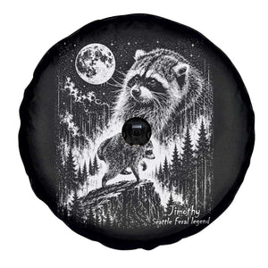 Jimothy Three Raccoon Moon Parody Wildlife Graphic Spare Tire Cover Vintage Seattle Feral Legend Trash Panda Meme