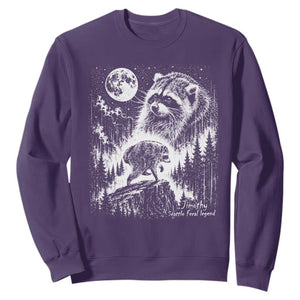 Jimothy Three Raccoon Moon Parody Wildlife Graphic Sweatshirt Vintage Seattle Feral Legend Trash Panda Meme