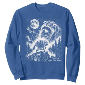 Jimothy Three Raccoon Moon Parody Wildlife Graphic Sweatshirt Vintage Seattle Feral Legend Trash Panda Meme
