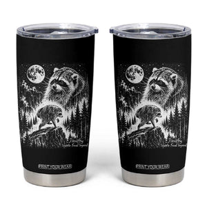 Jimothy Three Raccoon Moon Parody Wildlife Graphic Tumbler Cup Vintage Seattle Feral Legend Trash Panda Meme