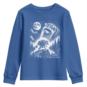 Jimothy Three Raccoon Moon Parody Wildlife Graphic Youth Sweatshirt Vintage Seattle Feral Legend Trash Panda Meme