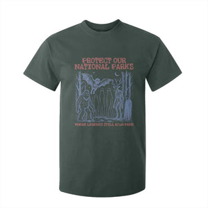 Protect Our National Parks Funny Cryptid Society Vintage Graphic T Shirt For Kid Bigfoot Mothman Wendigo Where Legends Still Roam Free