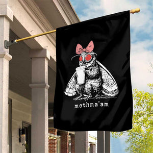 Mothma'am Pink Bow Cryptid Spooky Garden Flag Funny Cute Coquette Mothman Legend Graphic
