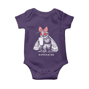 Mothma'am Pink Bow Cryptid Spooky Baby Onesie Funny Cute Coquette Mothman Legend Graphic
