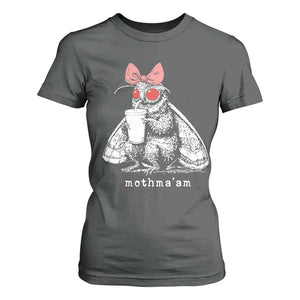 Mothma'am Pink Bow Cryptid Spooky T Shirt For Women Funny Cute Coquette Mothman Legend Graphic