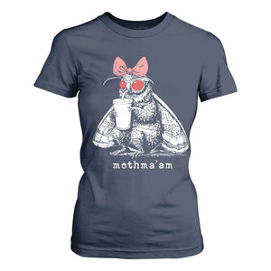 Mothma'am Pink Bow Cryptid Spooky T Shirt For Women Funny Cute Coquette Mothman Legend Graphic