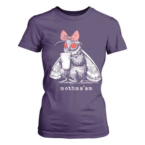 Mothma'am Pink Bow Cryptid Spooky T Shirt For Women Funny Cute Coquette Mothman Legend Graphic
