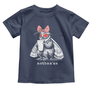 Mothma'am Pink Bow Cryptid Spooky Toddler T Shirt Funny Cute Coquette Mothman Legend Graphic