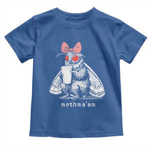 Mothma'am Pink Bow Cryptid Spooky Toddler T Shirt Funny Cute Coquette Mothman Legend Graphic