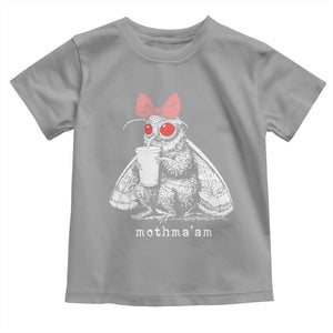 Mothma'am Pink Bow Cryptid Spooky Toddler T Shirt Funny Cute Coquette Mothman Legend Graphic