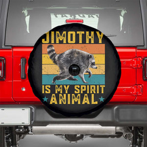 Jimothy Is My Spirit Animal Seattle Raccoon Lover Spare Tire Cover Retro Sunset Viral Ballard Trash Panda Graphic