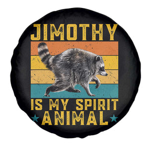 Jimothy Is My Spirit Animal Seattle Raccoon Lover Spare Tire Cover Retro Sunset Viral Ballard Trash Panda Graphic