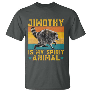 Jimothy Is My Spirit Animal Seattle Raccoon Lover T Shirt Retro Sunset Viral Ballard Trash Panda Graphic