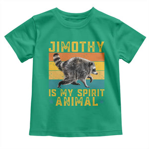 Jimothy Is My Spirit Animal Seattle Raccoon Lover Toddler T Shirt Retro Sunset Viral Ballard Trash Panda Graphic