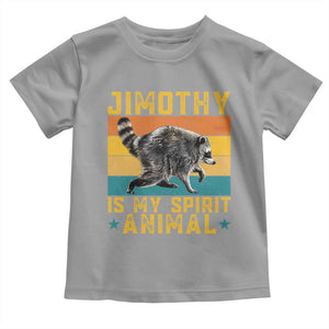 Jimothy Is My Spirit Animal Seattle Raccoon Lover Toddler T Shirt Retro Sunset Viral Ballard Trash Panda Graphic