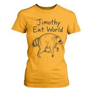 Jimothy Eat World Funny Music Parody T Shirt For Women Viral Seattle Raccoon Trash Panda Meme