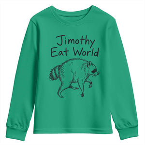 Jimothy Eat World Funny Music Parody Youth Sweatshirt Viral Seattle Raccoon Trash Panda Meme