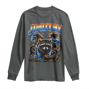 Jimothy the Raccoon Vintage 90s Bootleg Lightning Graphic Long Sleeve Shirt Viral Seattle Trash Panda