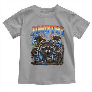 Jimothy the Raccoon Vintage 90s Bootleg Lightning Graphic Toddler T Shirt Viral Seattle Trash Panda