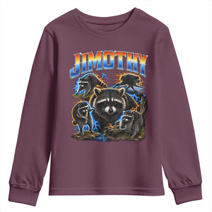 Jimothy the Raccoon Vintage 90s Bootleg Lightning Graphic Youth Sweatshirt Viral Seattle Trash Panda