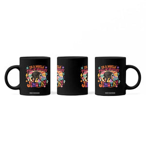 In A World Full Of Ordinary Be A Jimothy Psychedelic Style Coffee Mug Retro Groovy Seattle Raccoon Legend Graphic