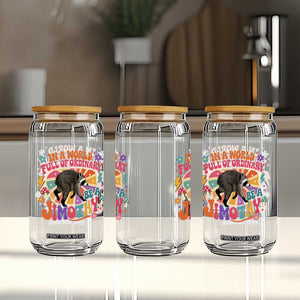 In A World Full Of Ordinary Be A Jimothy Psychedelic Style Glass Can Retro Groovy Seattle Raccoon Legend Graphic