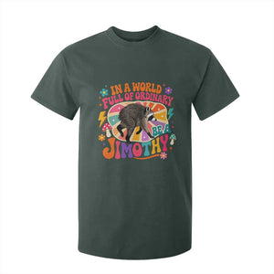In A World Full Of Ordinary Be A Jimothy Psychedelic Style T Shirt For Kid Retro Groovy Seattle Raccoon Legend Graphic