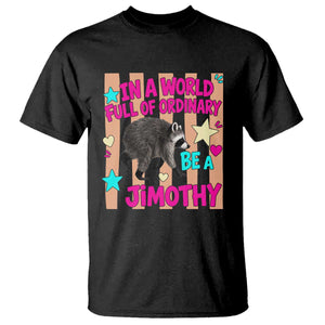 In A World Full Of Ordinary Be A Jimothy Preppy Style T Shirt Cute Y2K Pop Seattle Raccoon Legend Graphic