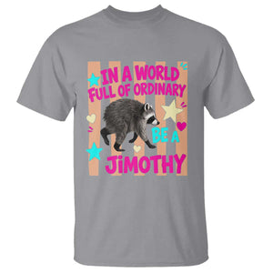 In A World Full Of Ordinary Be A Jimothy Preppy Style T Shirt Cute Y2K Pop Seattle Raccoon Legend Graphic