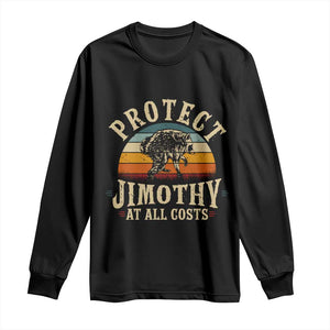 Protect Jimothy At All Costs Seattle Raccoon Long Sleeve Shirt Vintage Sunset Feral Trash Panda Legend Supporter