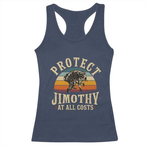 Protect Jimothy At All Costs Seattle Raccoon Racerback Tank Top Vintage Sunset Feral Trash Panda Legend Supporter