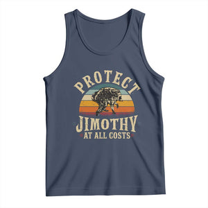 Protect Jimothy At All Costs Seattle Raccoon Tank Top Vintage Sunset Feral Trash Panda Legend Supporter