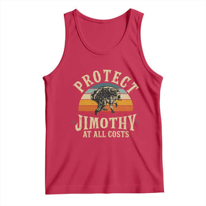 Protect Jimothy At All Costs Seattle Raccoon Tank Top Vintage Sunset Feral Trash Panda Legend Supporter