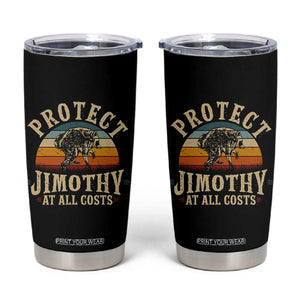Protect Jimothy At All Costs Seattle Raccoon Tumbler Cup Vintage Sunset Feral Trash Panda Legend Supporter