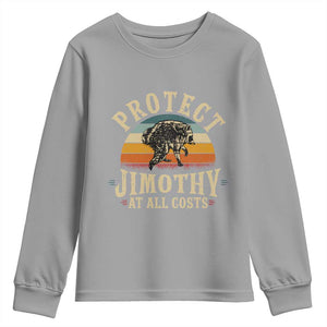 Protect Jimothy At All Costs Seattle Raccoon Youth Sweatshirt Vintage Sunset Feral Trash Panda Legend Supporter