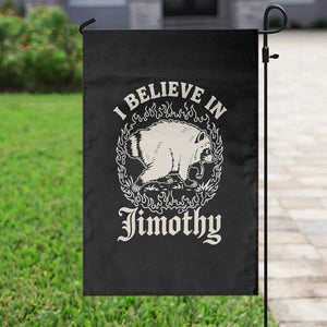 I Believe In Jimothy the Seattle Raccoon Garden Flag Flaming Circle Vintage Feral Legend Trash Panda Supporter