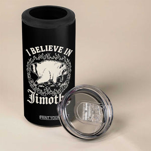I Believe In Jimothy the Seattle Raccoon 4 in 1 Can Cooler Tumbler Flaming Circle Vintage Feral Legend Trash Panda Supporter