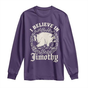 I Believe In Jimothy the Seattle Raccoon Long Sleeve Shirt Flaming Circle Vintage Feral Legend Trash Panda Supporter