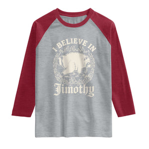 I Believe In Jimothy the Seattle Raccoon Raglan Shirt Flaming Circle Vintage Feral Legend Trash Panda Supporter
