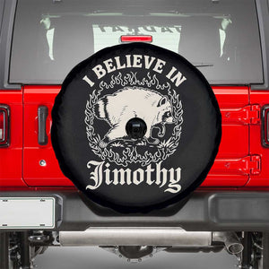 I Believe In Jimothy the Seattle Raccoon Spare Tire Cover Flaming Circle Vintage Feral Legend Trash Panda Supporter