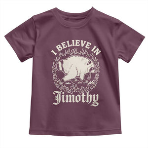 I Believe In Jimothy the Seattle Raccoon Toddler T Shirt Flaming Circle Vintage Feral Legend Trash Panda Supporter